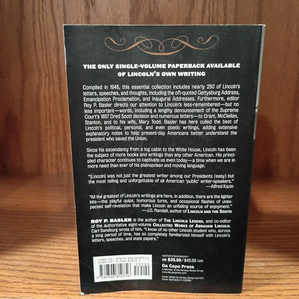 Lincoln: His Speeches and Writings Basler, Roy, Paperback - Very Good